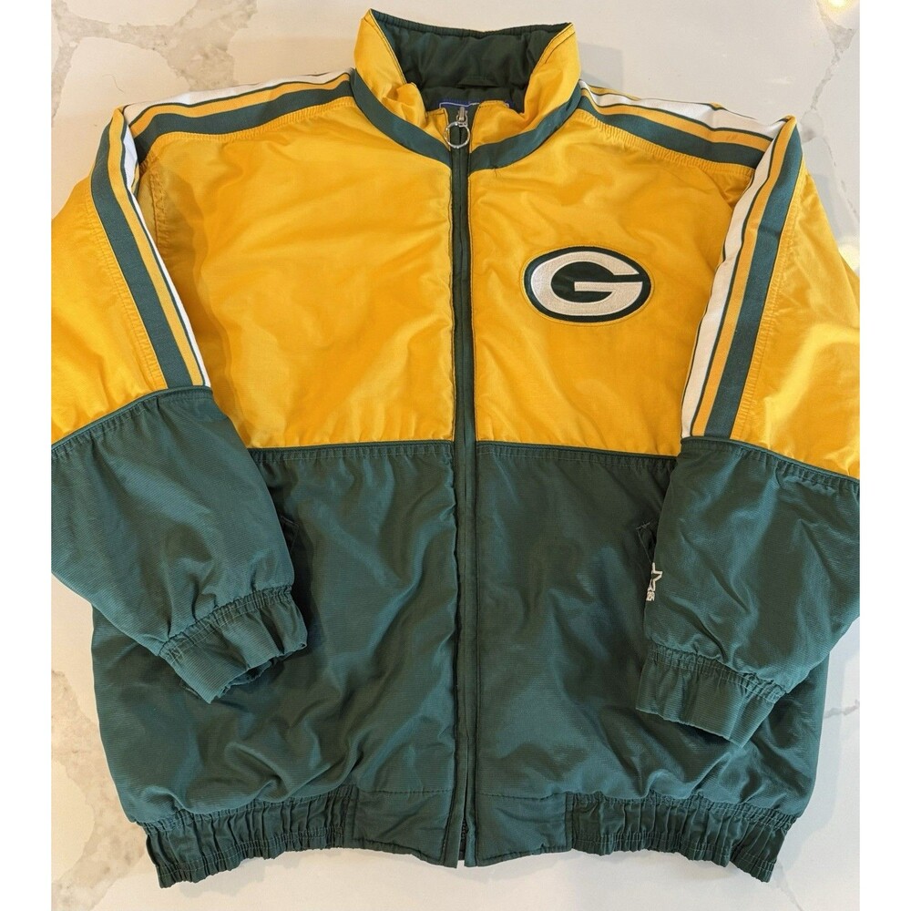 Vintage 90'S Game Day Green bay Packers NFL Puffer Jacket Size M
